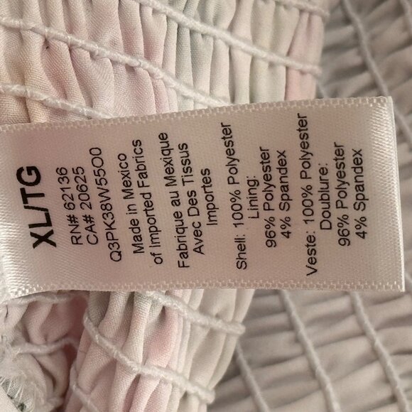 Guess Womens Floral Print Halter Dress size XL White & Pink - Picture 4 of 15